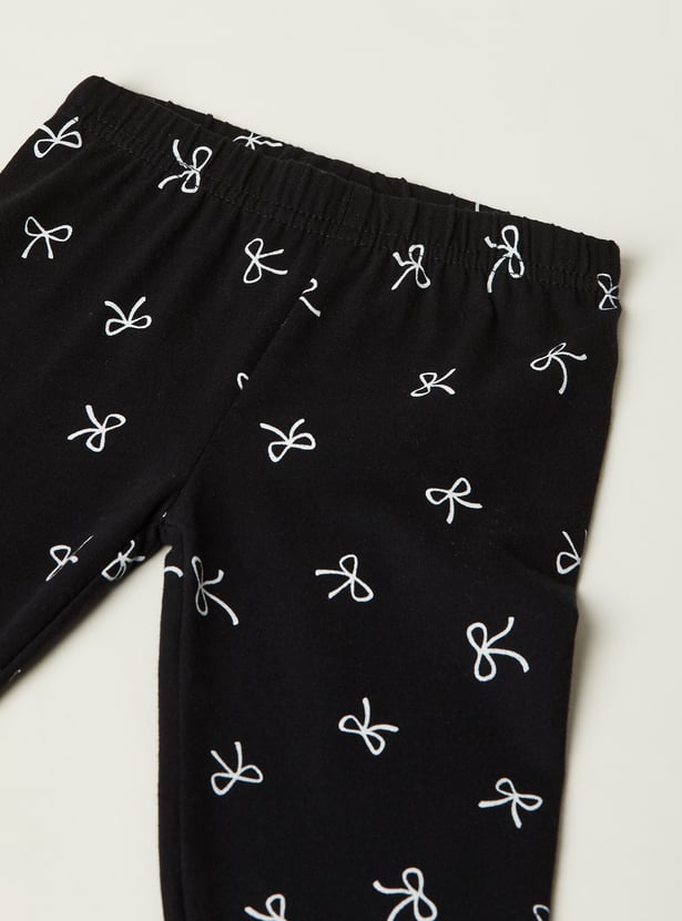 Girls Printed Leggings - Pack of 2