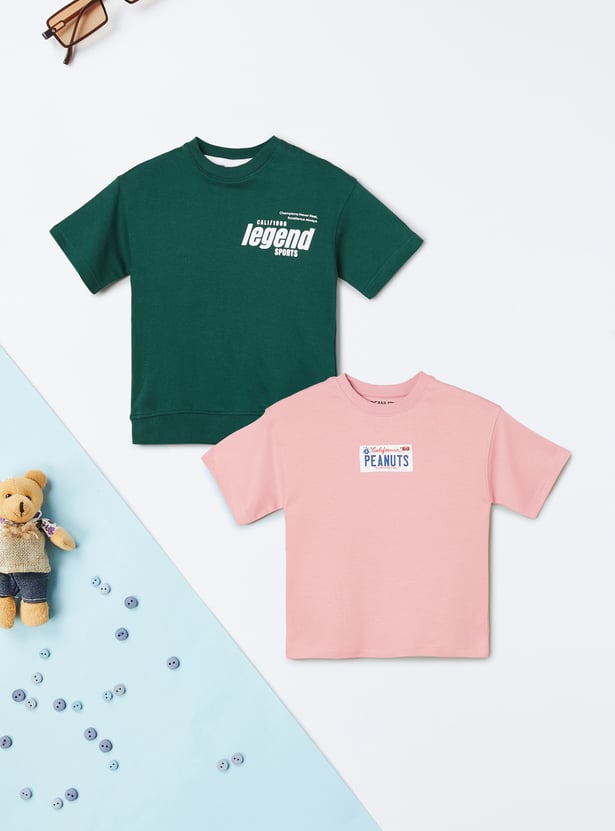 Boys Printed T-shirts - Pack of 2