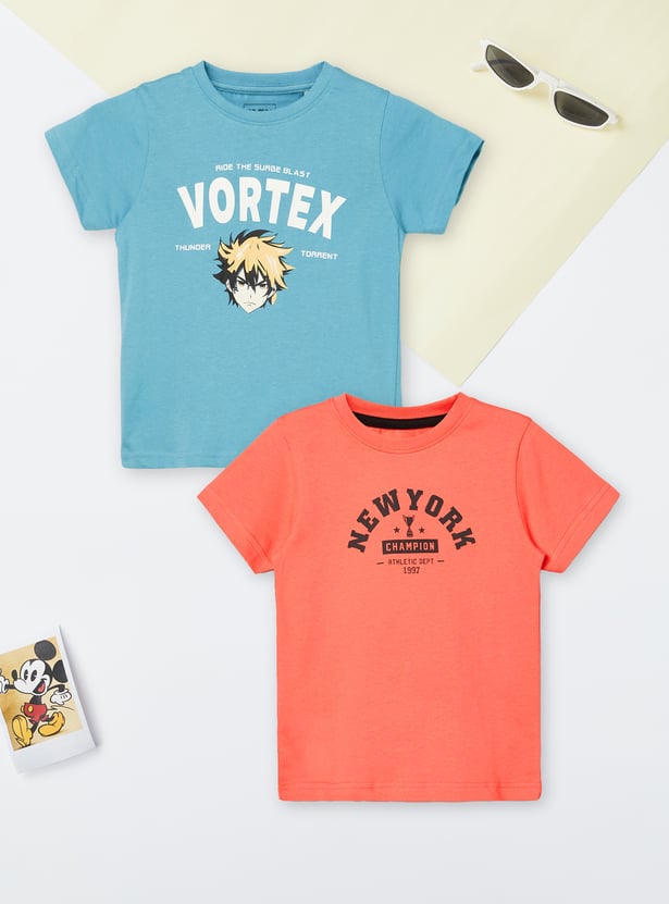 Boys Printed T-shirt - Pack of 2