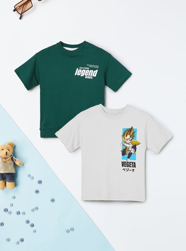 Boys Printed T-shirts - Pack of 2
