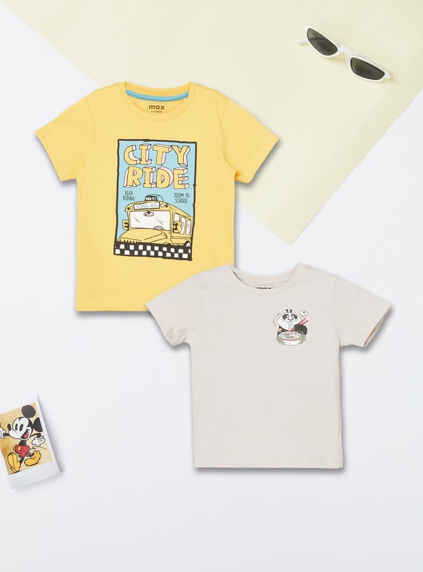 Boys Printed T-shirts - Pack of 2