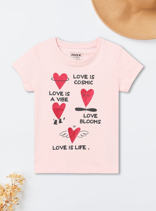 Girls Printed T-shirts - Pack of 2