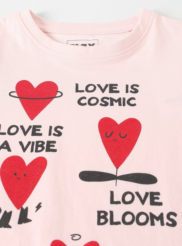 Girls Printed T-shirts - Pack of 2
