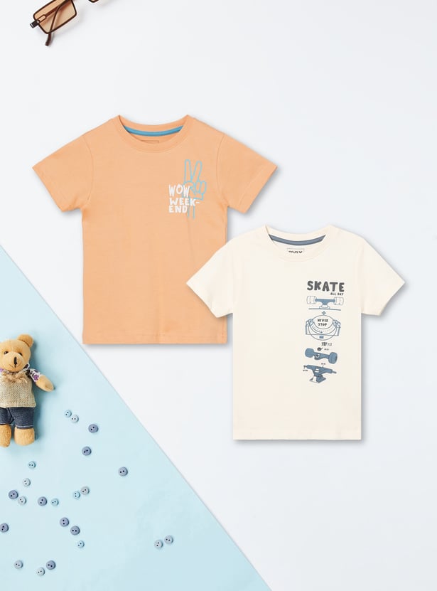 Boys Printed T-shirts - Pack of 2