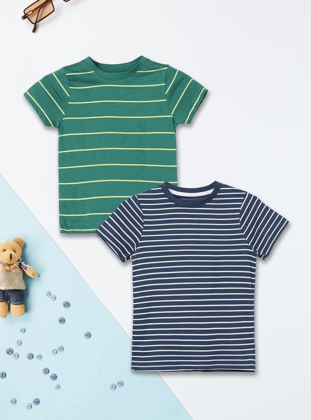 Boys Striped T-shirts - Pack of 2