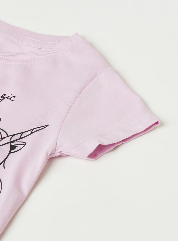 Girls Printed T-shirts - Pack of 2