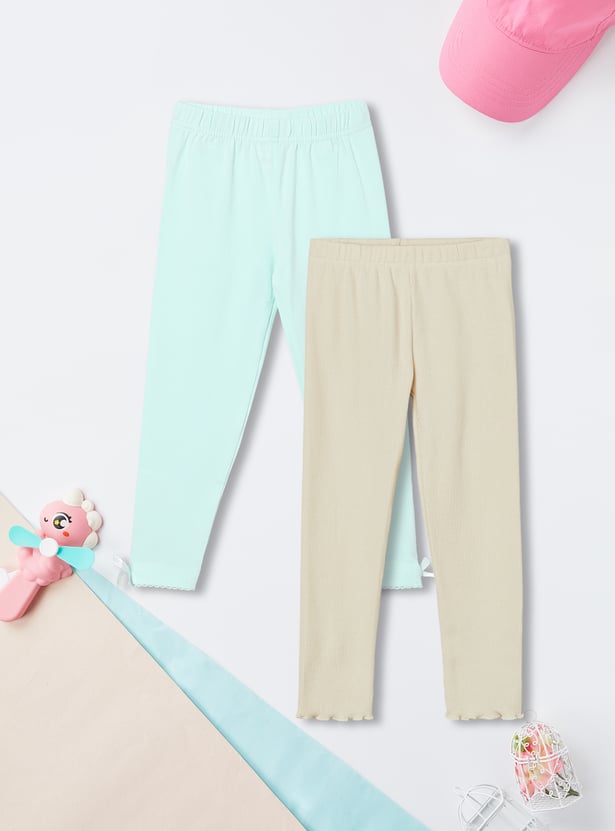 Girls Assorted Leggings - Pack of 2