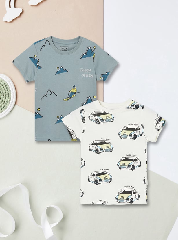 Boys Printed T-shirts - Pack of 2