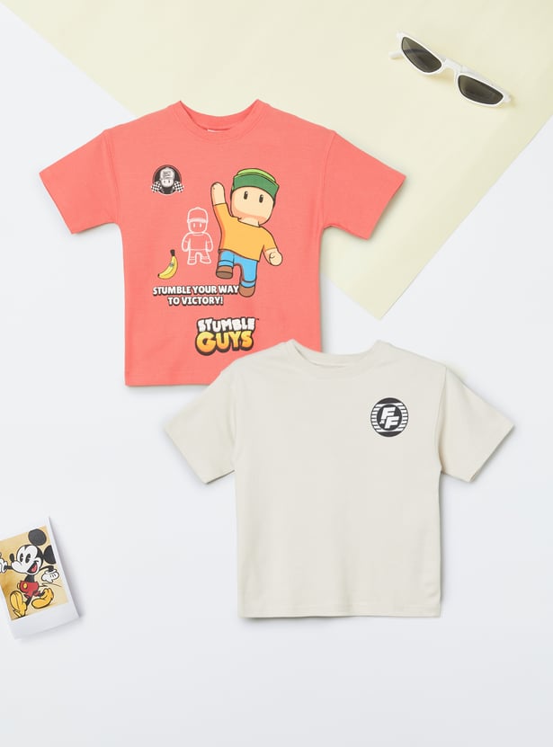 Boys Character Print T-shirts - Pack of 2