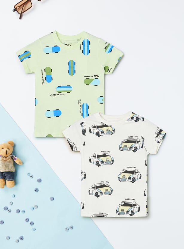 Boys Printed T-shirts - Pack of 2