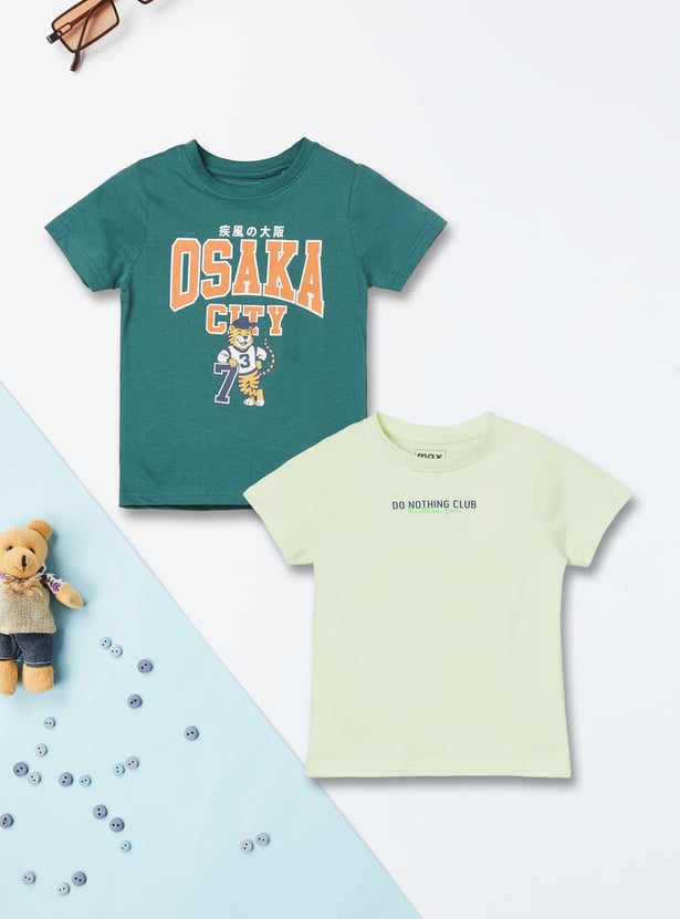 Boys Printed T-shirts - Pack of 2