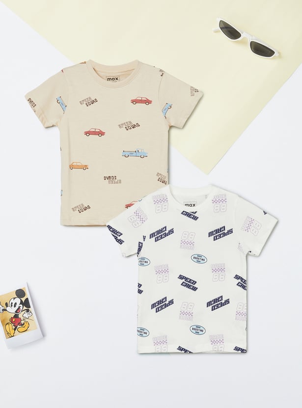 Boys Printed T-shirt - Pack of 2