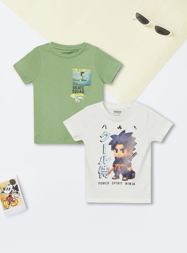 Boys Printed T-shirt - Pack of 2