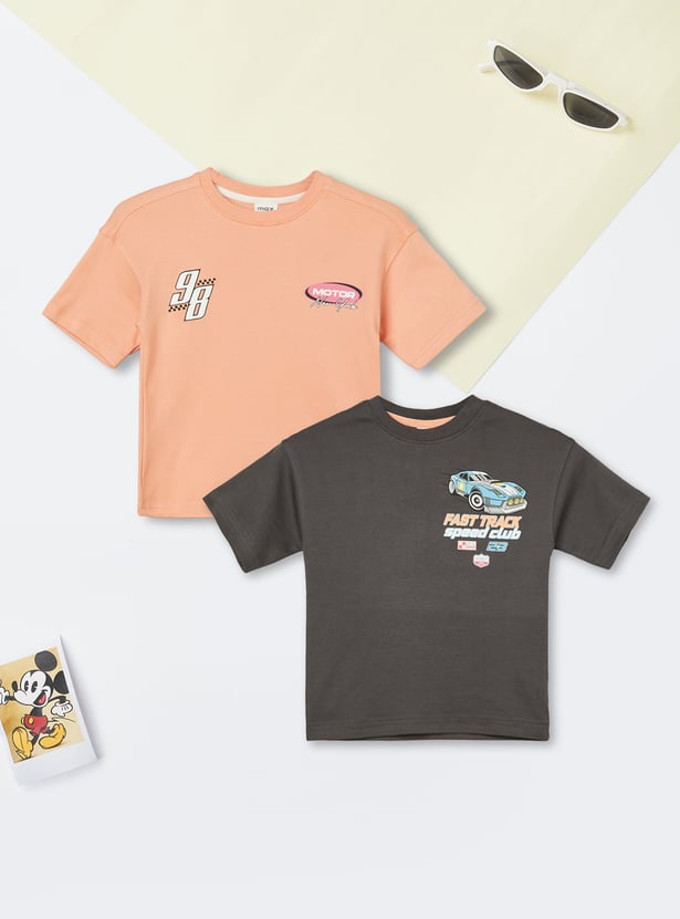 Boys Printed T-shirt - Pack of 2