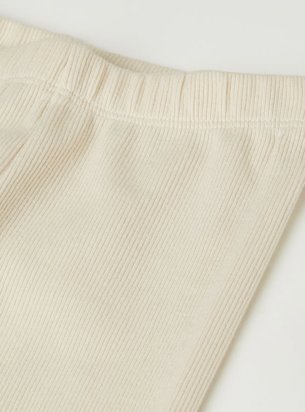 Girls Ribbed Leggings - Pack of 2