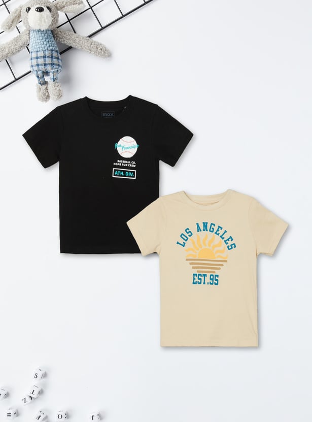 Boys Printed T-shirt - Pack of 2
