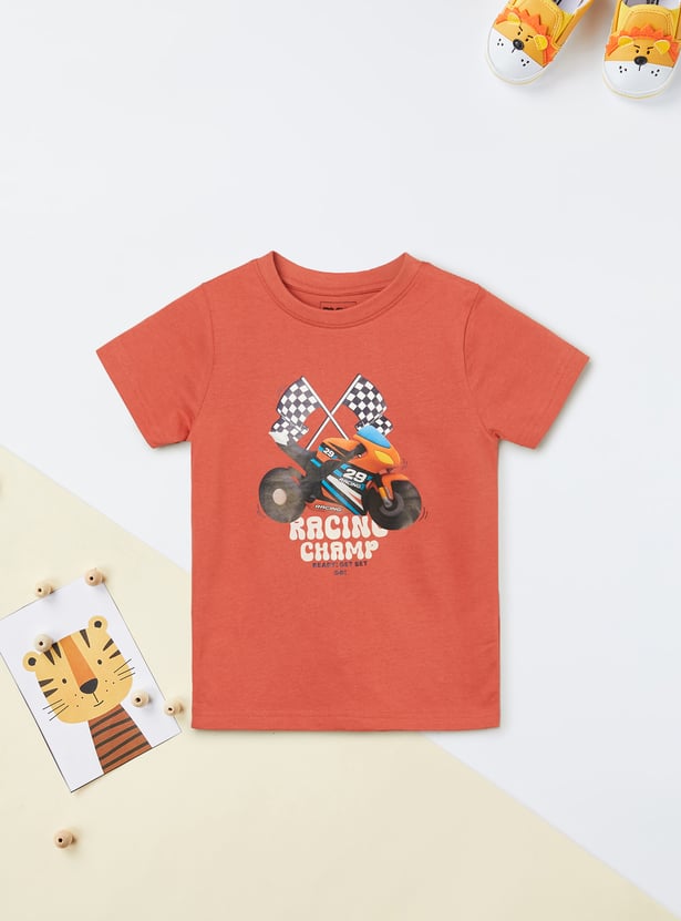 Boys Graphic Print T-shirt - Pack of 2