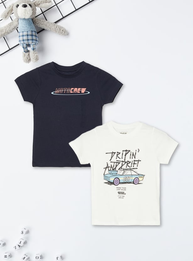 Boys Printed T-shirts - Pack of 2