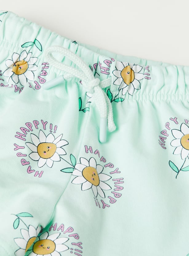 Girls Printed Shorts - Pack of 2
