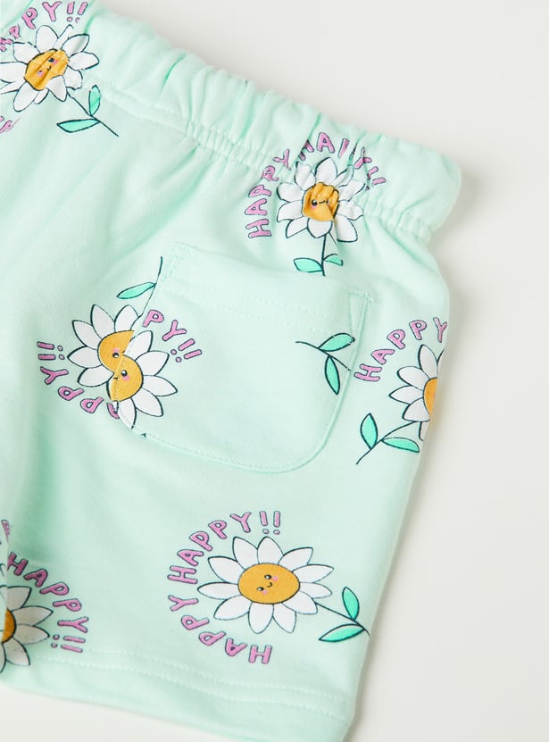 Girls Printed Shorts - Pack of 2