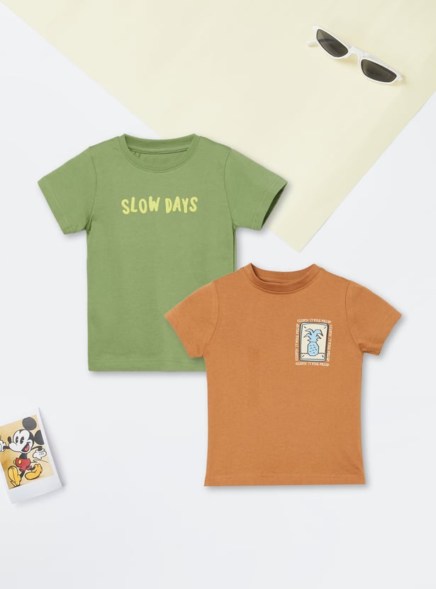 Boys Printed T-shirt - Pack of 2