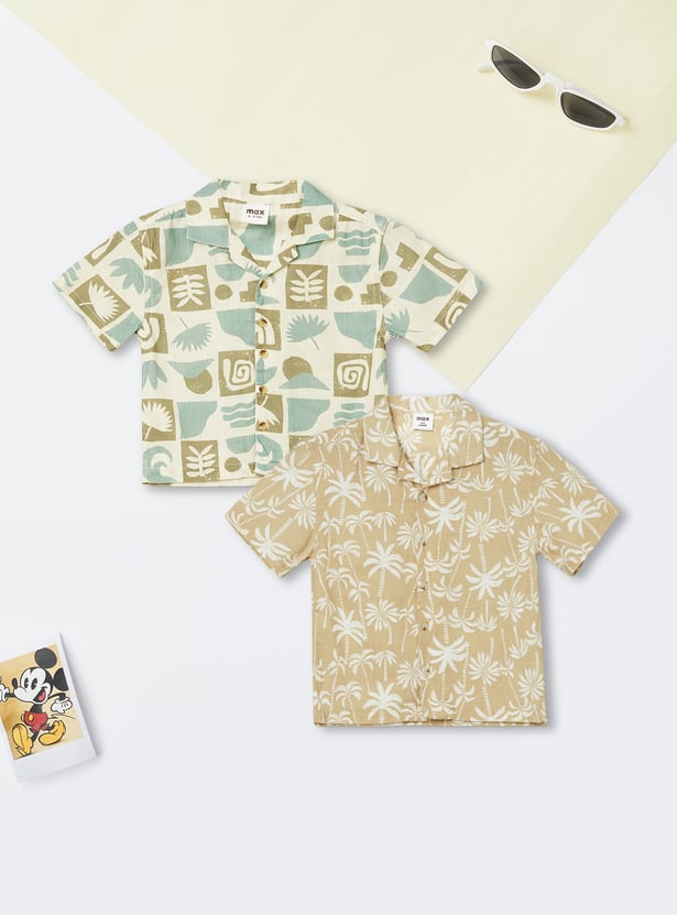 Boys Printed Resort Shirt - Pack of 2