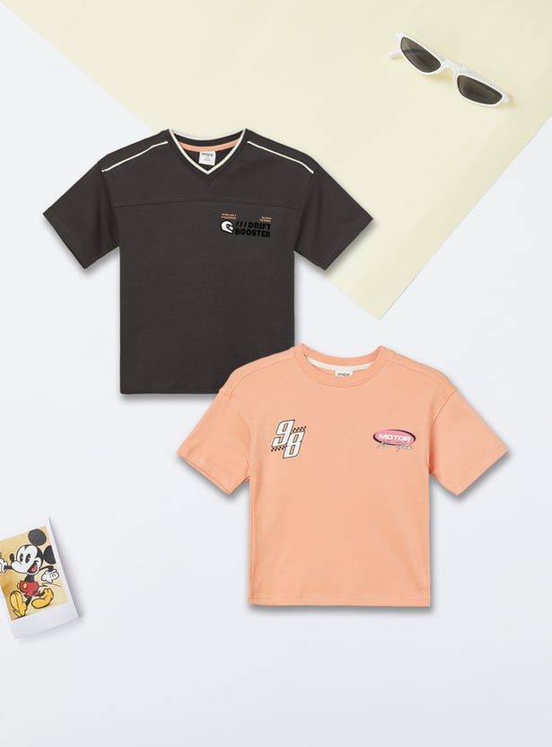 Boys Printed T-shirts - Pack of 2