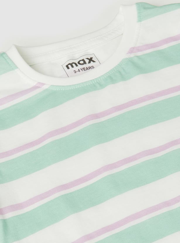 Girls Striped T-shirt - Pack of 2