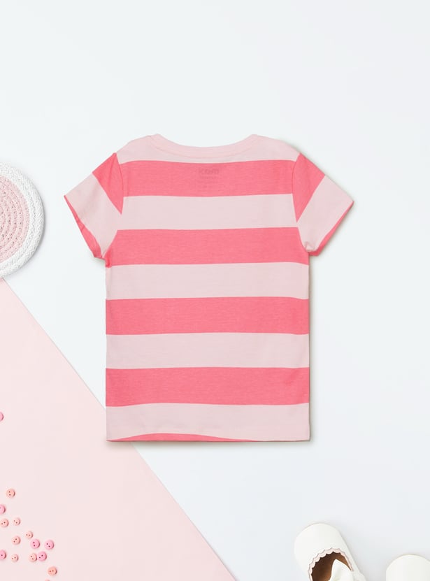 Girls Striped T-shirt - Pack of 2