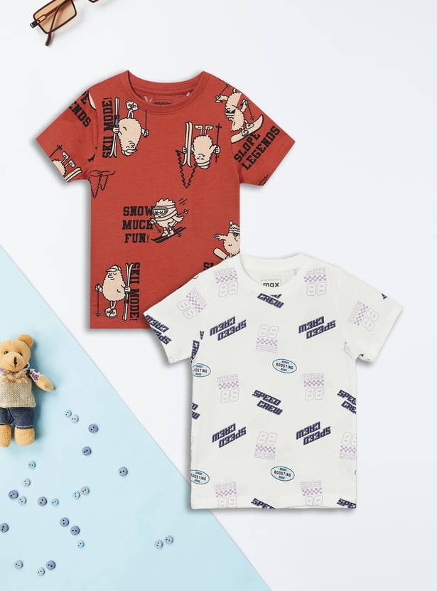 Boys Printed T-shirt - Pack of 2