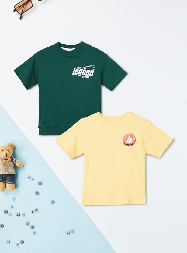 Boys Printed T-shirts - Pack of 2
