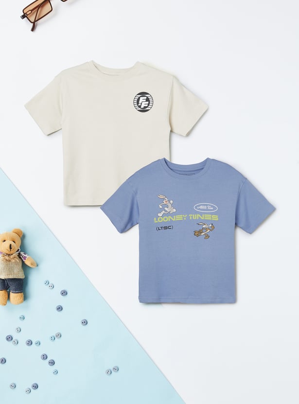Boys Printed T-shirts - Pack of 2