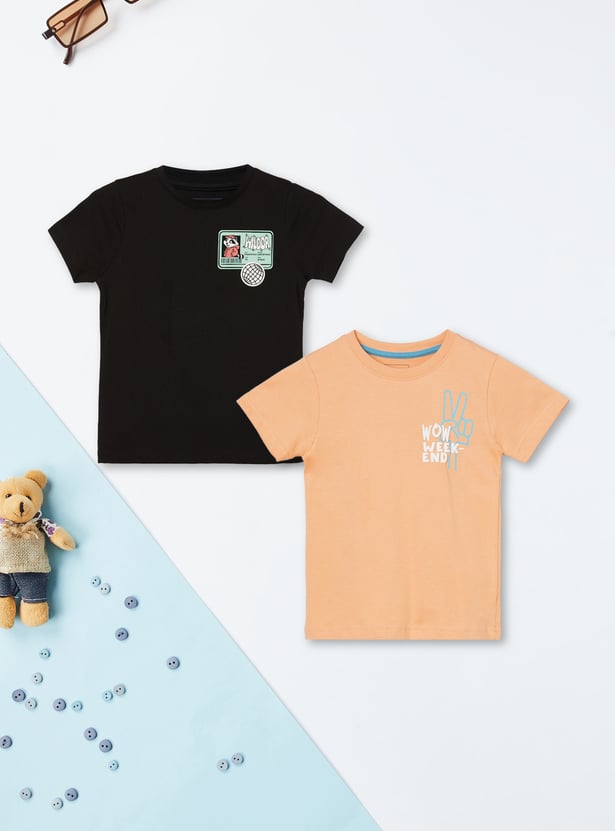 Boys Printed T-shirts - Pack of 2