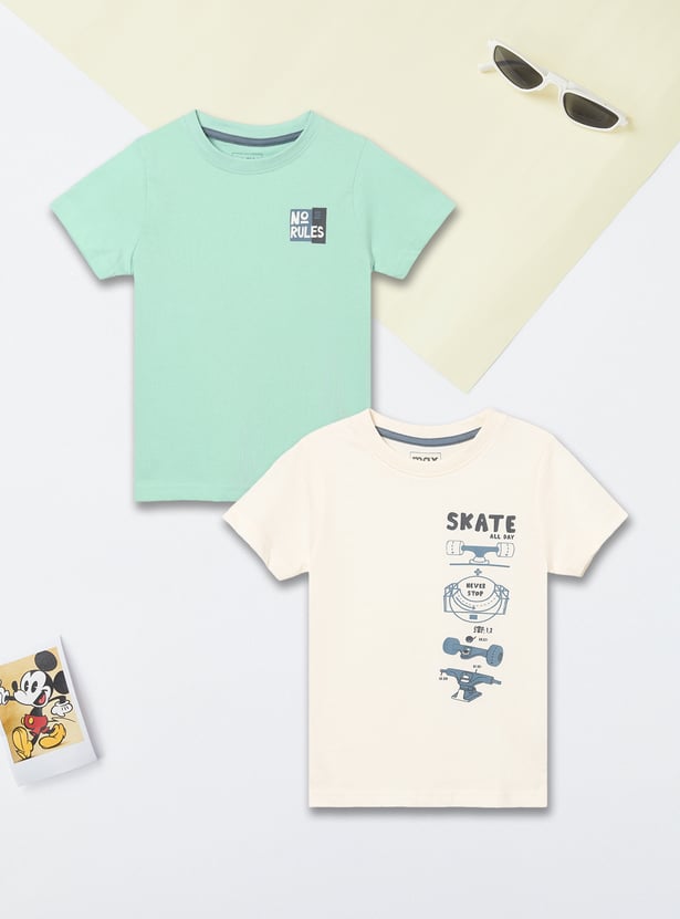 Boys Printed T-shirts - Pack of 2