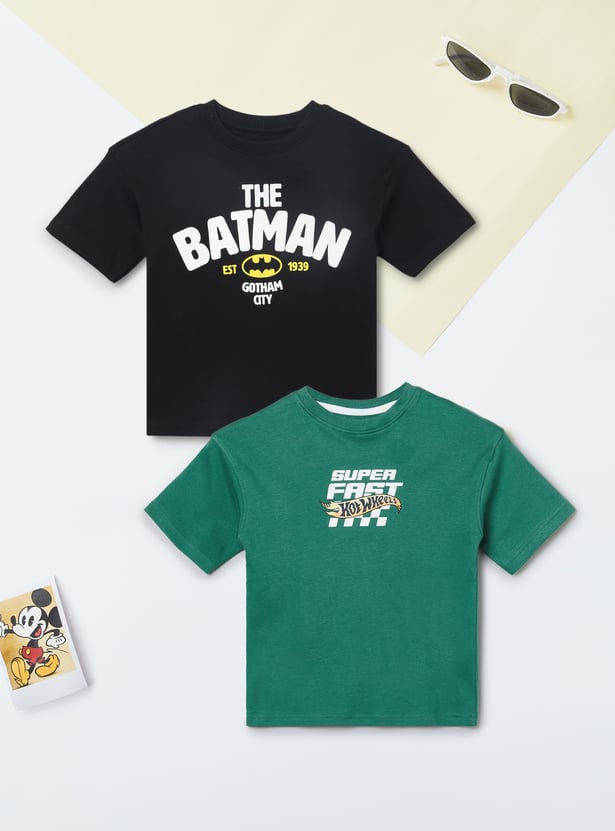 Boys Character Print T-shirts - Pack of 2