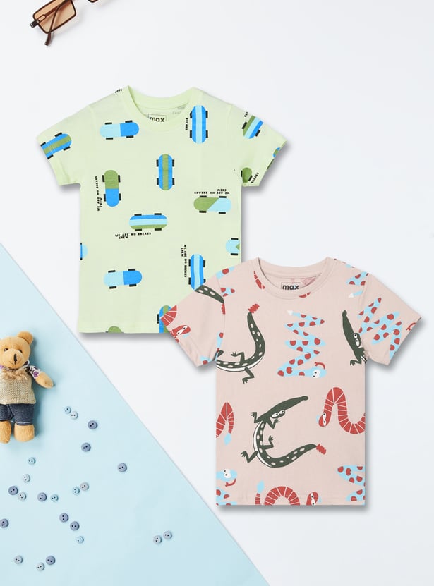 Boys Printed T-shirt - Pack of 2