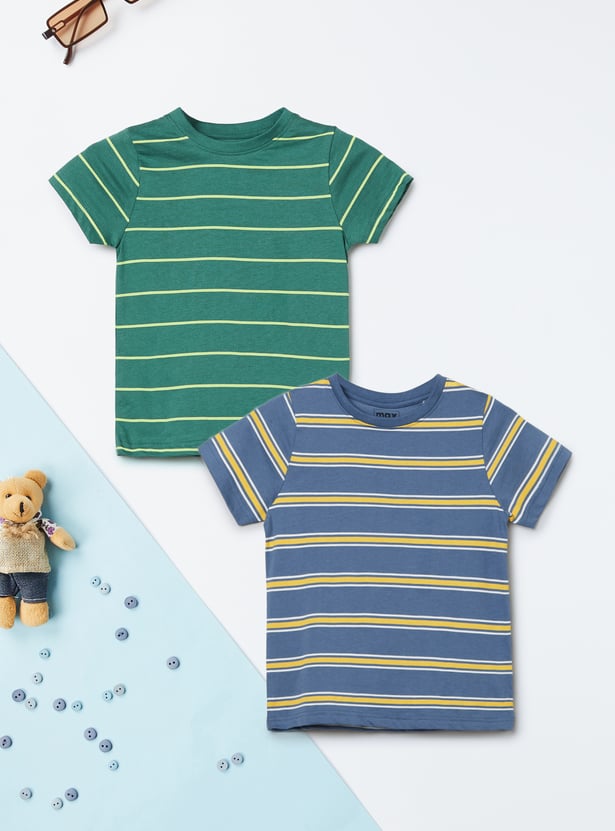 Boys Striped T-shirt - Pack of 2