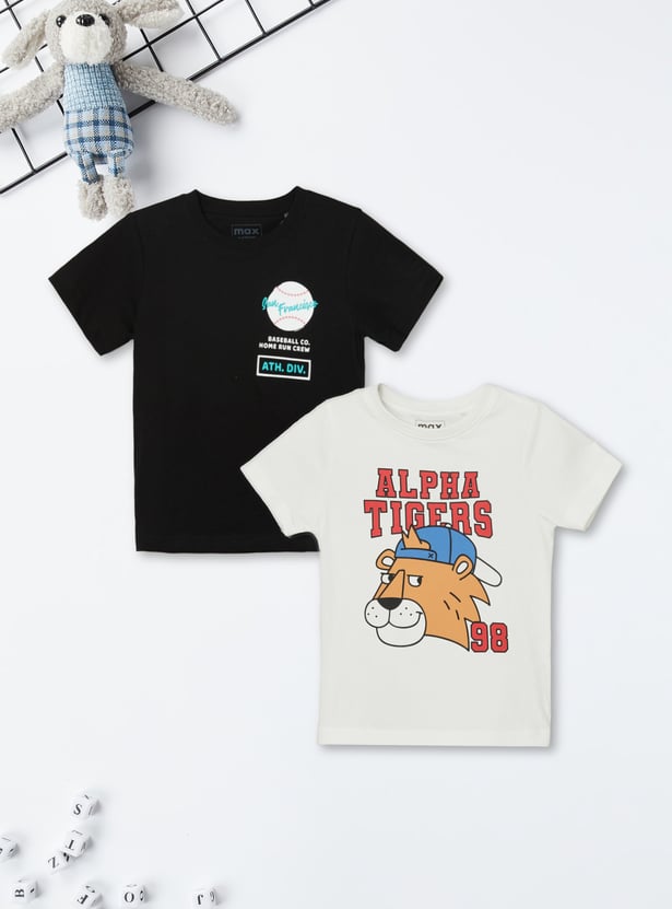 Boys Printed T-shirts - Pack of 2