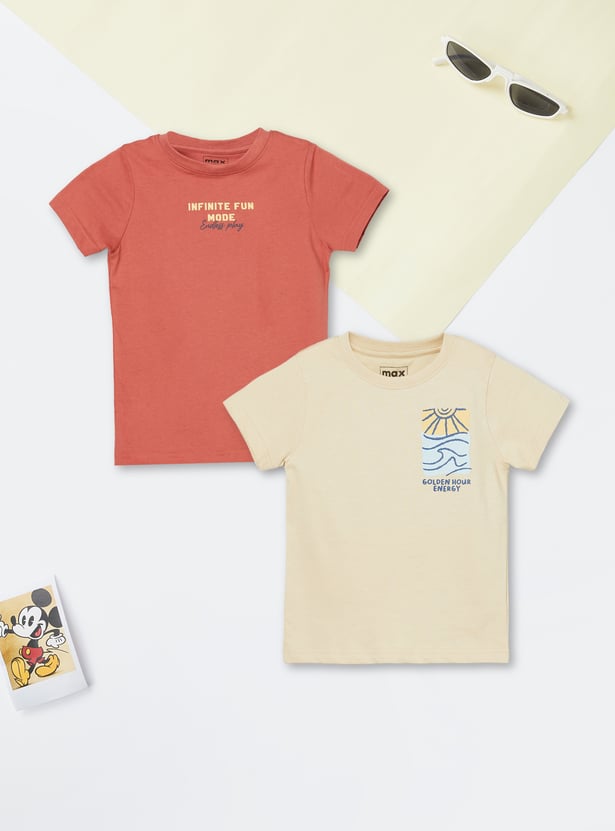 Boys Printed T-shirt - Pack of 2