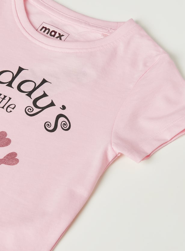 Girls Printed T-shirts - Pack of 2