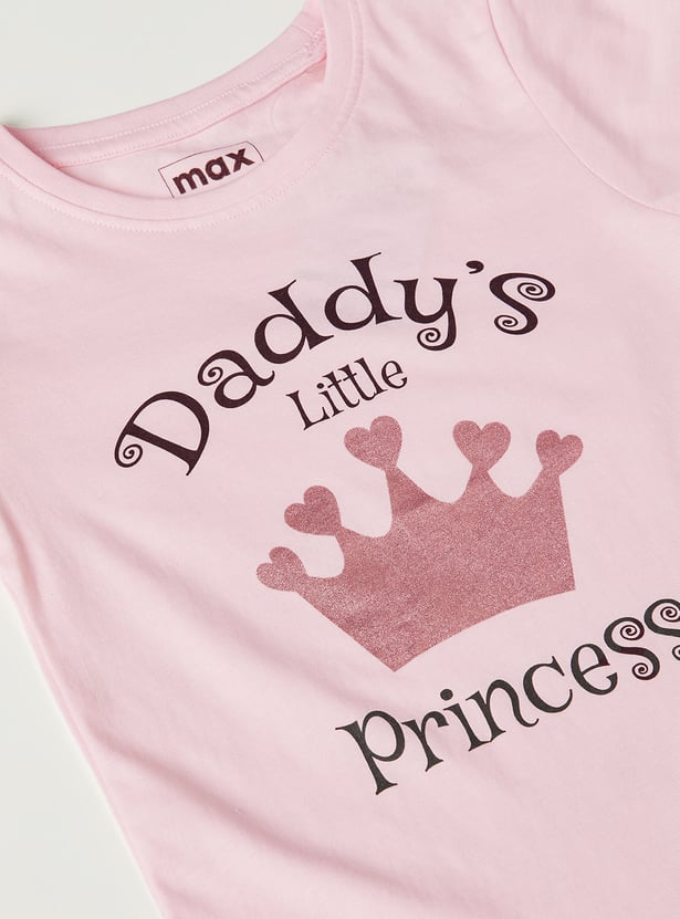 Girls Printed T-shirts - Pack of 2