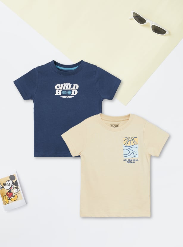 Boys Printed T-shirts - Pack of 2