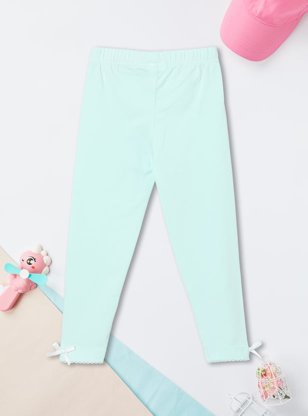 Girls Solid Leggings - Pack of 2