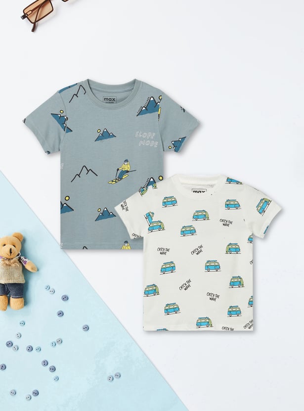 Boys Printed T-shirts - Pack of 2