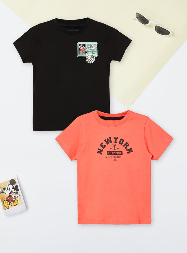 Boys Printed T-shirt - Pack of 2