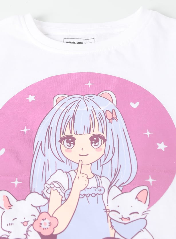 Girls Printed T-shirts - Pack of 2