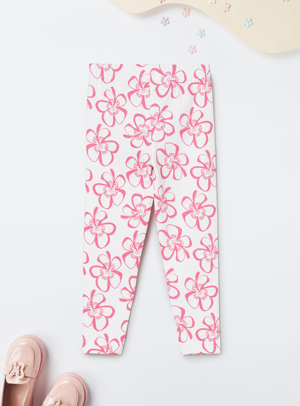 Girls Printed Leggings - Pack of 2