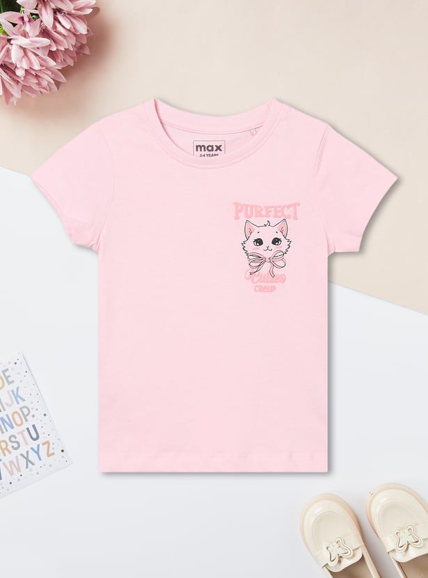 Girls Printed T-shirt - Pack of 2