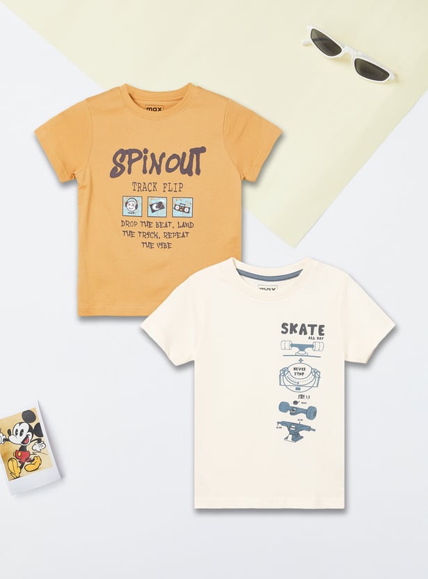 Boys Printed T-shirts - Pack of 2