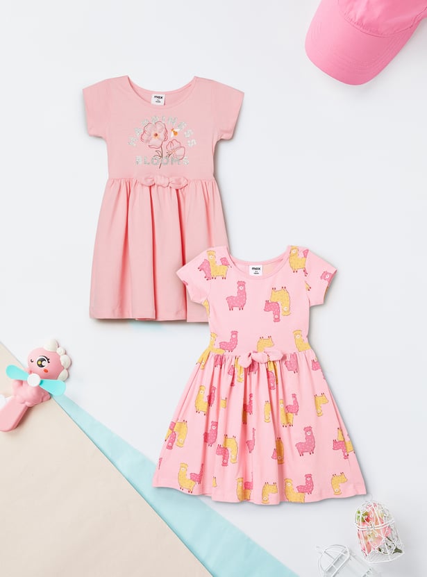 Girls Assorted Dresses - Pack of 2